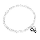 Round .15ct Diamond Heart Charm Bracelet