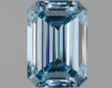 Fancy Blue Emerald Cut 1.89ct Vs1 Lab Diamond