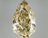 Fancy Yellow Pear Cut 16.13ct Vs1 Lab Diamond