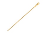 14k Gold Solid Rope Chain Necklace 24
