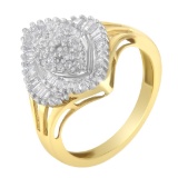 10k Gold .55ct Diamond Composite Cocktail Ring