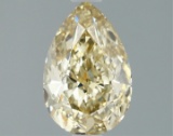 Fancy Yellow Pear Cut 1.55ct Vs1 Lab Diamond