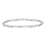 Glittering .25ct Diamond Infinity Link Bracelet