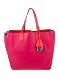 Christian Dior Dioraddict Pink Leather Snap Tote