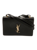 Saint Laurent Dylan 2022 Blk Leather Shldr Bag