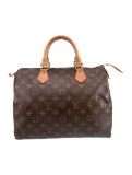 Louis Vuitton Speedy 30 Brn Brass Hdw Top Hdl Bag