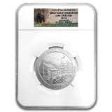 2014-p 5 Oz Silver Smoky Mountains Sp-70 Er Ngc