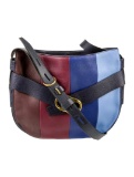 Tory Burch Blue Leather Colorblock Shldr Bag