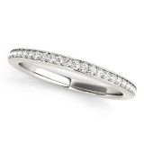 14k White Gold Round .24ct Diamond Simple Ring