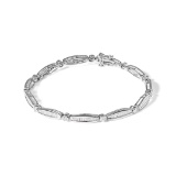 14k Gold 1.50ct Diamond Alternating Link Bracelet