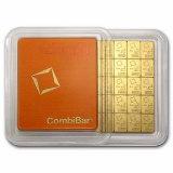 50 X 1 Gram Gold Valcambi Combibar (in Assay)