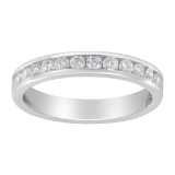 14k Gold Round .50ct Diamond Channel Ring