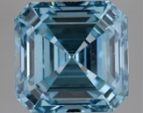 Fancy Blue Asscher Cut 3.01ct Vs1 Lab Diamond
