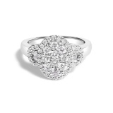 10k Gold 1.00ct Diamond Oval Statement Ring