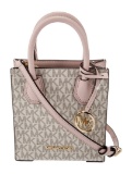 Michael Kors Pink Monogram Snap Cls Top Hdl Bag