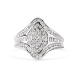 14k Gold .75ct Diamond Cluster Ring