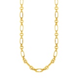 14k Gold Twisted And Polished Link Necklace