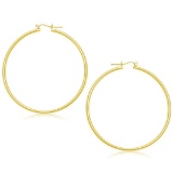 14k Gold Polished Hoop Earrings 55mm