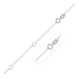 14k White Gold Double Extendable Piatto Chain