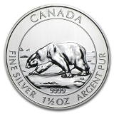 2013 Canada 1.5 Oz Silver $8 Polar Bear Bu