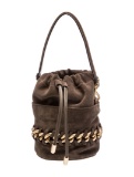 Rebecca Minkoff Brown Suede Chain-link Bucket Bag
