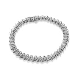 Dazzling .25ct Diamond S-link Tennis Bracelet