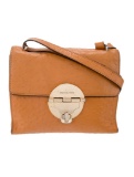 Michael Kors Brown Ostrich Gold-tone Hdw Shldr Bag
