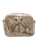 Michael Kors Grey Leather Studded Crossbody Bag