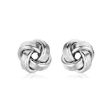 Sterling Silver Petite Polished Love Knot Earrings