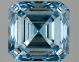 Fancy Blue Asscher Cut 3.06ct Vs2 Lab Diamond