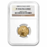 2000-w 1/2 Oz Proof American Gold Eagle Pf-70 Ngc