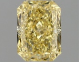 Fancy Yellow Radiant Cut 1.57ct Vs1 Lab Diamond