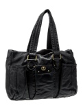 Marc Jacobs Black Leather Snap Top Hdl Bag