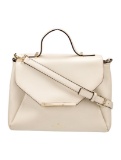 Kate Spade Neutrals Leather Flap Top Handle Bag