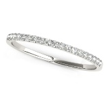 14k Wgold .12ct Diamond Pave Setting Wedding Ring