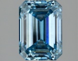 Fancy Blue Emerald Cut 2.16ct Vs1 Lab Diamond