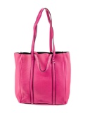 Marc Jacobs Pink Lthr Flat Handles Snap Cls Tote
