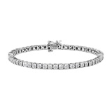 Round 1.00ct Diamond Bezel Tennis Bracelet