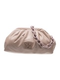 Badgley Mischka Neut Leather Chain-link Shldr Bag