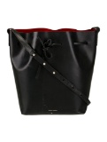 Mansur Gavriel Blk Lthr Drawstring Bucket Bag