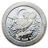 2017 Niue 1 Oz Silver $2 Athenian Owl Coin