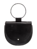 Theory Black Leather Gold-tone Hdw Top Hdl Bag