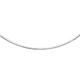 14k White Gold Classic Omega Chain