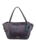 Coach 1941 Grey Leather Silver-tone Hdw Zip Tote