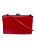 Giorgio Armani Red Acrylic Gunmetal Hdw Shldr Bag