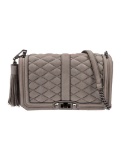 Rebecca Minkoff Grey Lthr Gunmetal Crossbody Bag