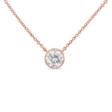 10k Gold .50ct Diamond Bezel-set Necklace