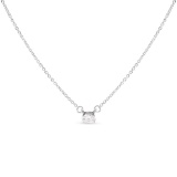 14k Gold Oval .25ct Diamond Solitaire Necklace