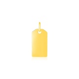 14k Gold Hang Tag Pendant