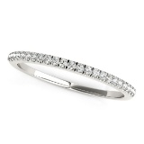 14k Wgold .12ct Diamond Scallop Style Wedding Band